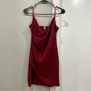 Burgundy/maroon red short dress